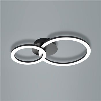 Parrapos-Z Black And White LED Two Loop Ceiling Light 900322