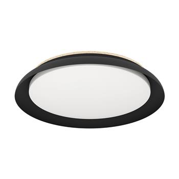 Penjamo 1 Wood And Black LED Flush Fitting 900857