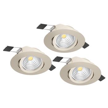 Saliceto Pack Of 3 LED Round Recessed Spot Lights