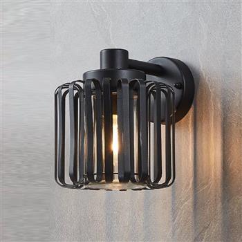 Selinus IP65 Black Steel Cadged Outdoor Wall Light 900672