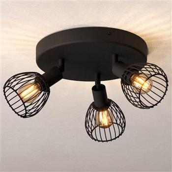 Sonnino Black Triple Ceiling Spotlight 901041