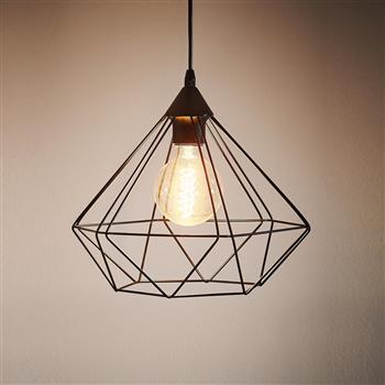 Tarbes Black Large Single Wire Pendant Light 94188