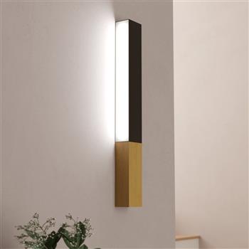 Tudons Wood And Black LED Wall Light 900871