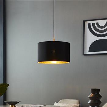 Zaragoza Medium Black And Gold Ceiling Pendant Light 900145