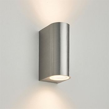 Doron Outdoor IP44 Brushed Aluminium Wall Light 13915