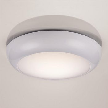 Forca 12 Watt Gloss White IP65 LED Bulkhead 77892