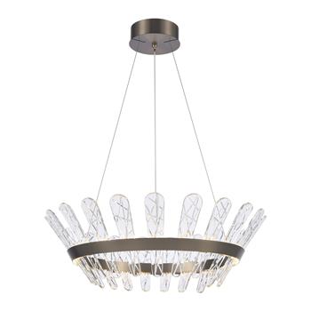 Beatrice LED 750mm Brushed Brass And Delicate Crystal Pendant PCH469