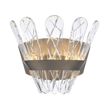 Beatrice LED Brushed Bronze And Delicate Crystal Glass Wall Light WB545
