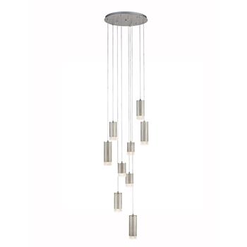 Arnie Satin Brushed Finished 9 Light Cluster Pendant