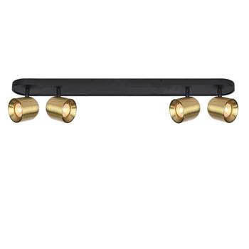 Encore Matt Black And Brushed Brass Four Light Spot SPOT9114