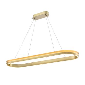 Eternity Large Oval LED Satin Brass Pendant PCH481