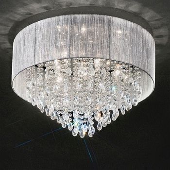 Royale Semi Flush Crystal Ceiling Light FL2281/7