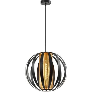 Flare Matt Black And Gold Large Pendant Or Flush Fitting PCH443