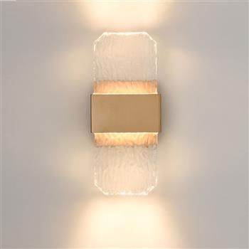 Frost Small Aged Brass IP54 LED Wall Light WB417