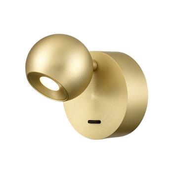 Iris Satin Brass LED Small Wall Reading Light WB424