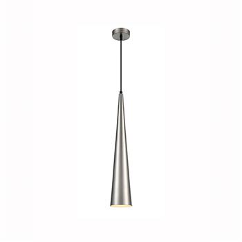 Konos Satin Nickel Long Single Pendant Fitting PCH240