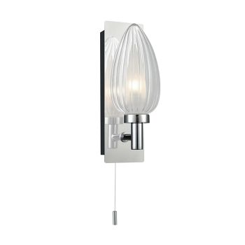 Pattie Glass Single Switched Bathroom Wall Light WB100