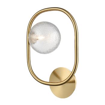 Trapeze Aged Brass Single Wall Light FL2486-1