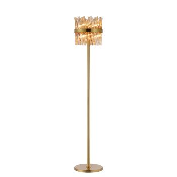Boise Floor Lamp With Amber Glass