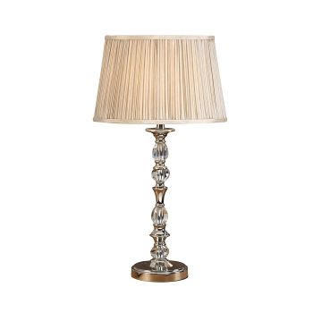Polina Polished Nickel Table Lamp with Beige Shade 63590