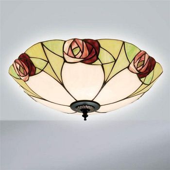 Ingram Tiffany Flush Ceiling Light 64182