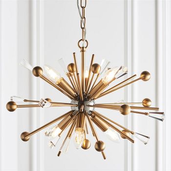 Aged Brass Six Light Pendant Adlumia-6P