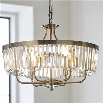 Cedrus Six Light Antique Brass Pendant Cedrus-6AB