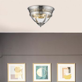 Hampstead Half Oval Semi Flush Ceiling Fitting