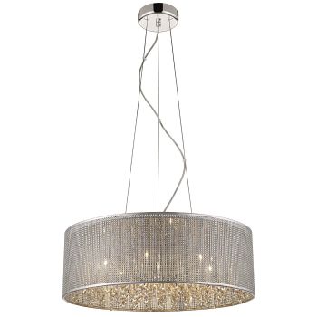 Crystal Palace Silver Large Drum Ceiling Pendant CRYS055SI7DECO
