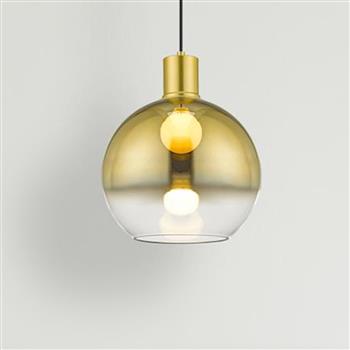 Savannah Gold Coloured And Smoked Glass Pendant Light SAVA030GD1PEND