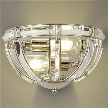 Baltimore Polished Nickel Domed Wall Light LT31642