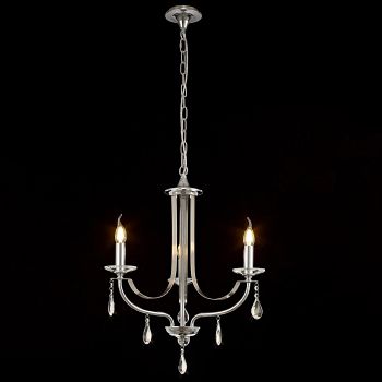 Aurora 3 Arm Chrome & Nickel Ceiling Light LT30388