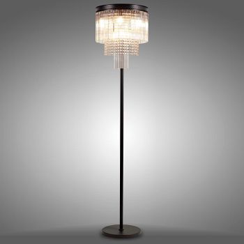 Washington Brown Oxide 9 Light Glass & Crystal Floor Lamp LT30544