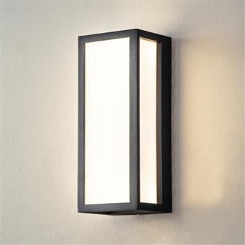 Norfolk LED Anthracite And Frosted White IP65 Bathroom Wall Light LT31462