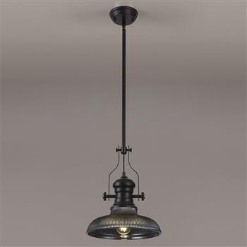 Rancho Matt Black And Smoked Pendant LT32932