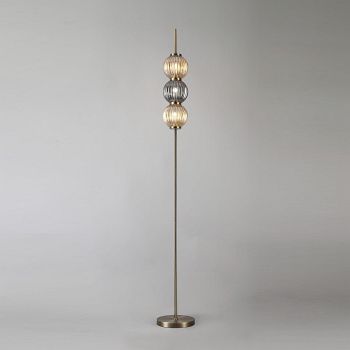 Riverside Antique Brass 3 Light Floor Lamp LT31141