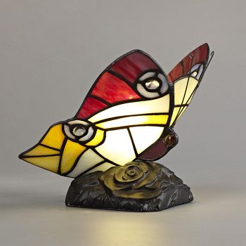 Sunnyvale Red And Yellow Tiffany Table Lamp LT30270