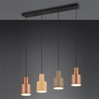 Agudo Four Light Multi-Colour Linear Pendant Fitting 319400417