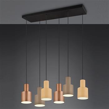 Agudo Large 6 Light Multi-Colour Linear Pendant 319400617