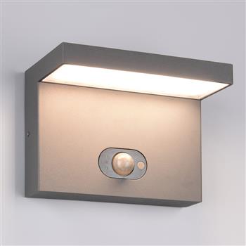 Blyde IP65 LED Hybrid Solar Outdoor Anthracite Wall Light 253569142