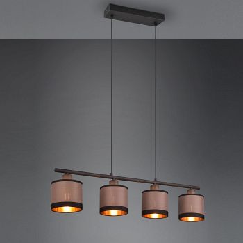 Davos Four Bar Pendant Matt Black Ceiling Pendant R31554041