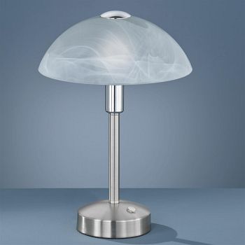 Donna Matt Nickel LED Touch Table Lamp 525790107