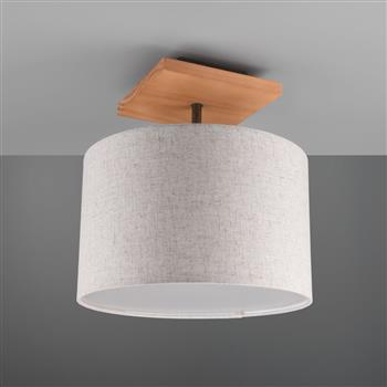 Elmau Antique Nickel & White Semi-Flush Ceiling Fitting 602100130