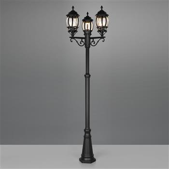 Elvo IP44 2400mm Matt Black Outdoor Post Lamp 406960332