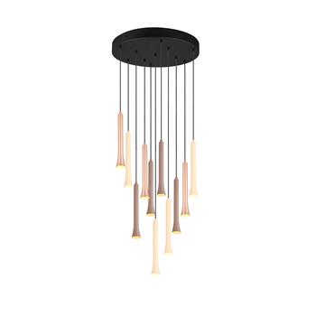 Fiato 11 Light Black And Multicoloured LED Ceiling Pendant 352091117