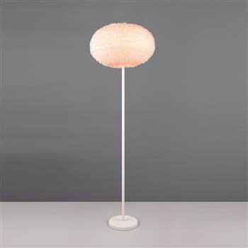Furry White Floor Lamp Complete R41581001