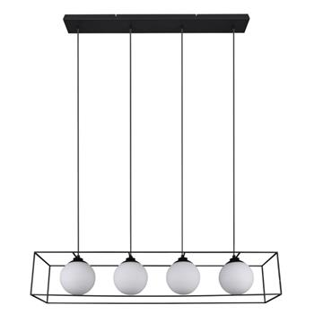 Gabbia Matt Black & White 4 Bar Pendant R30404032