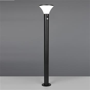 Gorda IP44 LED Hybrid Solar Outdoor Matt Black 1000mm Post Lamp R44676132