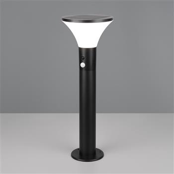 Gorda IP44 LED Hybrid Solar Outdoor Matt Black 500mm Post Lamp R54676132