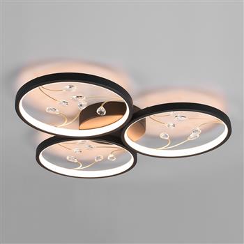 Groovy LED Triple Round Flush Ceiling Fitting 